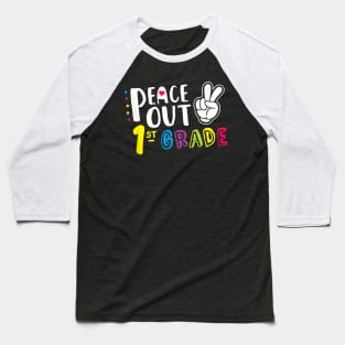 Peace Out First Grade 1St Grade Graduation Baseball T-Shirt